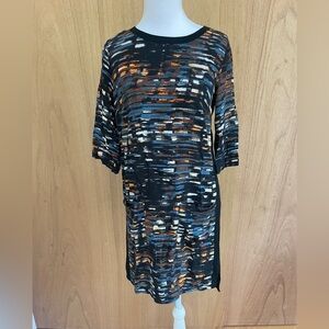 Michael Stars Black and Blue Patterned dress